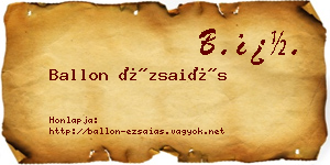 Ballon Ézsaiás névjegykártya